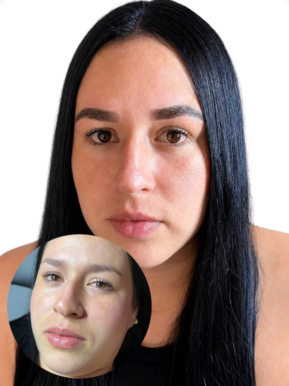Powder Brows (Soft Shading Microblading) — before and after